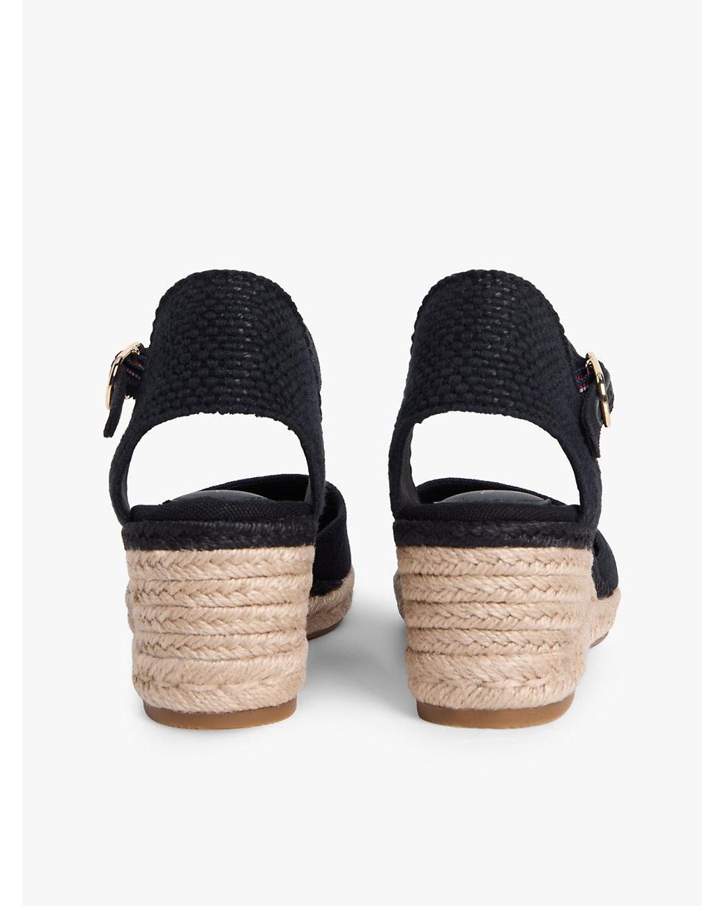 Tommy Hilfiger Blue Canvas Wedge Espadrilles