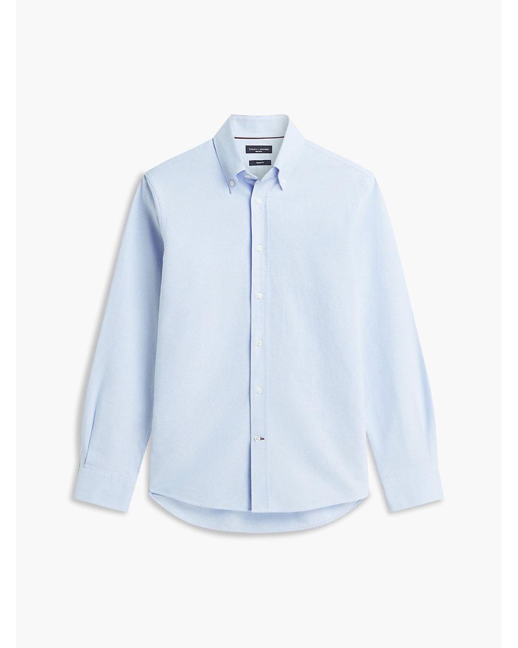 Tommy Hilfiger White New York Label Regular Fit Oxford Shirt for men