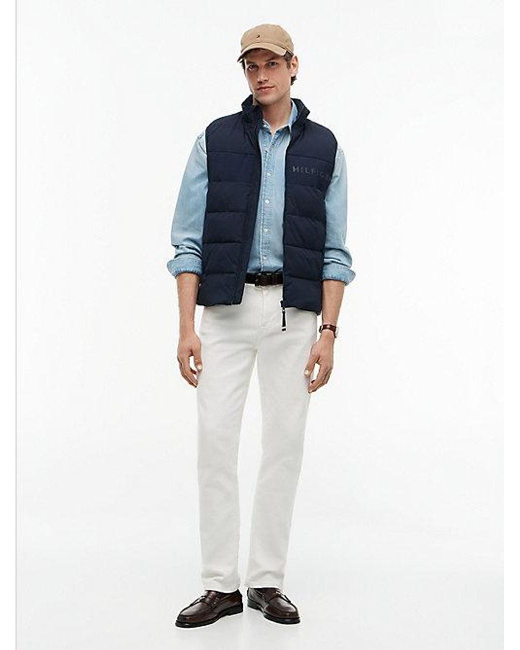 Tommy Hilfiger Blue Tonal Logo Quilted Gilet for men