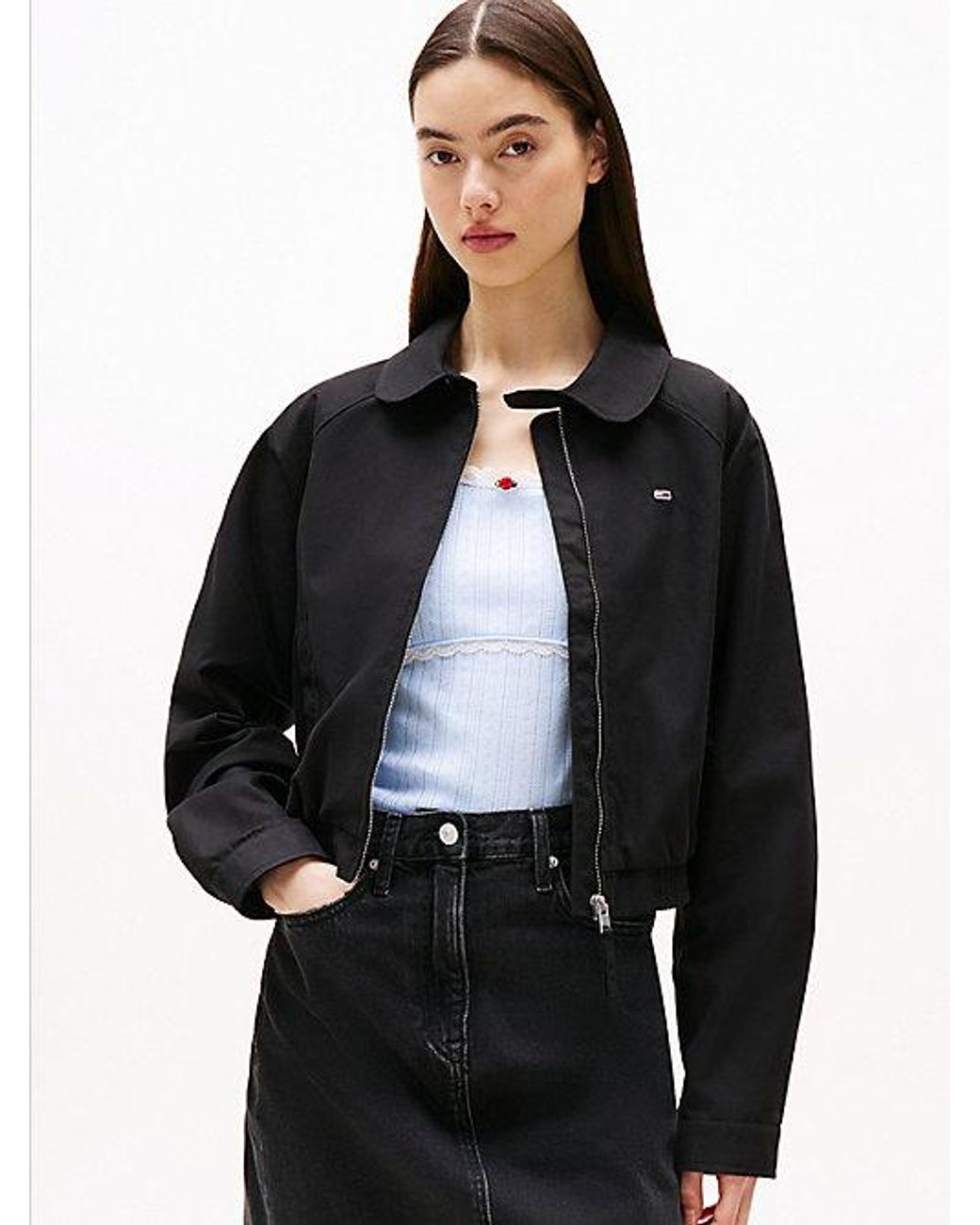 Tommy Hilfiger Black Tommy Badge Water Repellent Twill Jacket