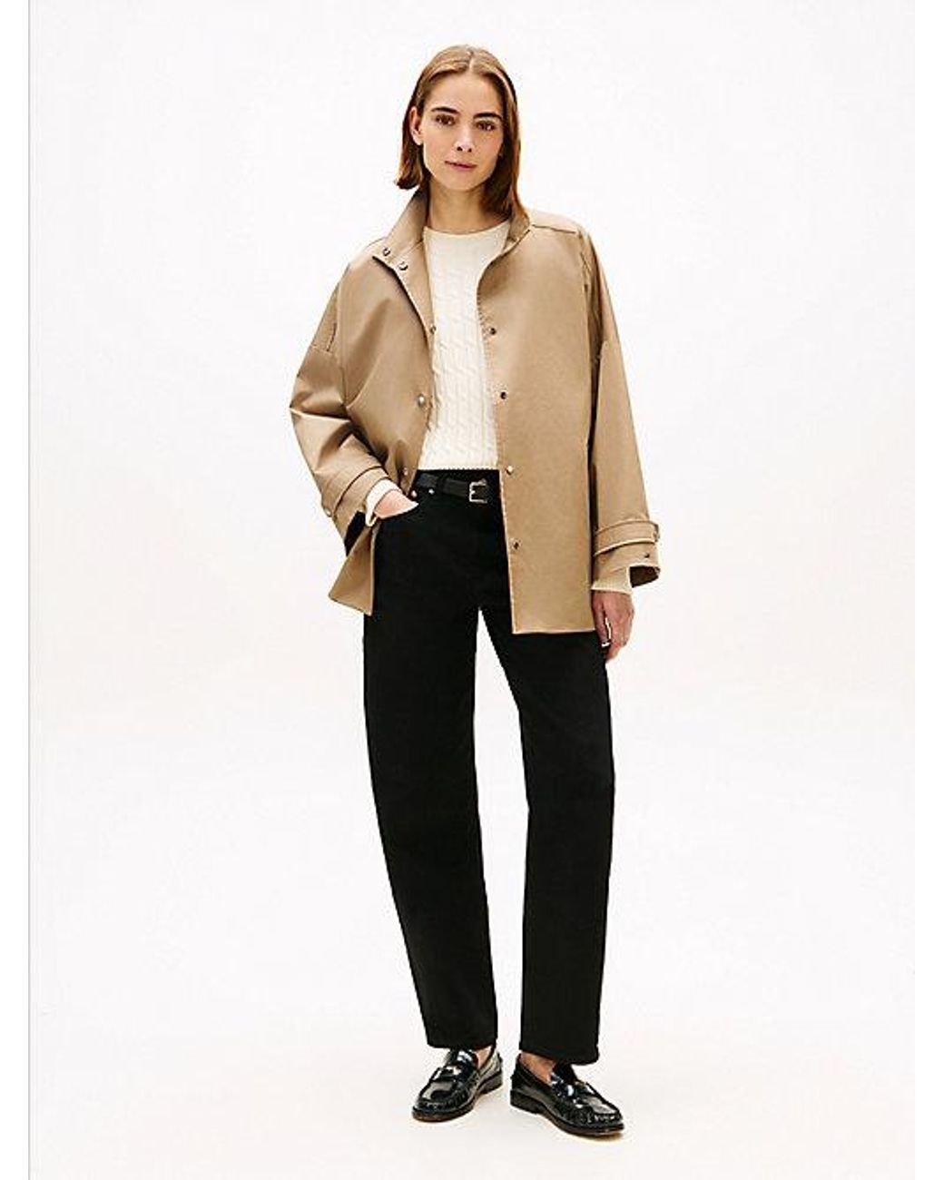 Tommy Hilfiger Natural Water Repellent Oversized Car Coat