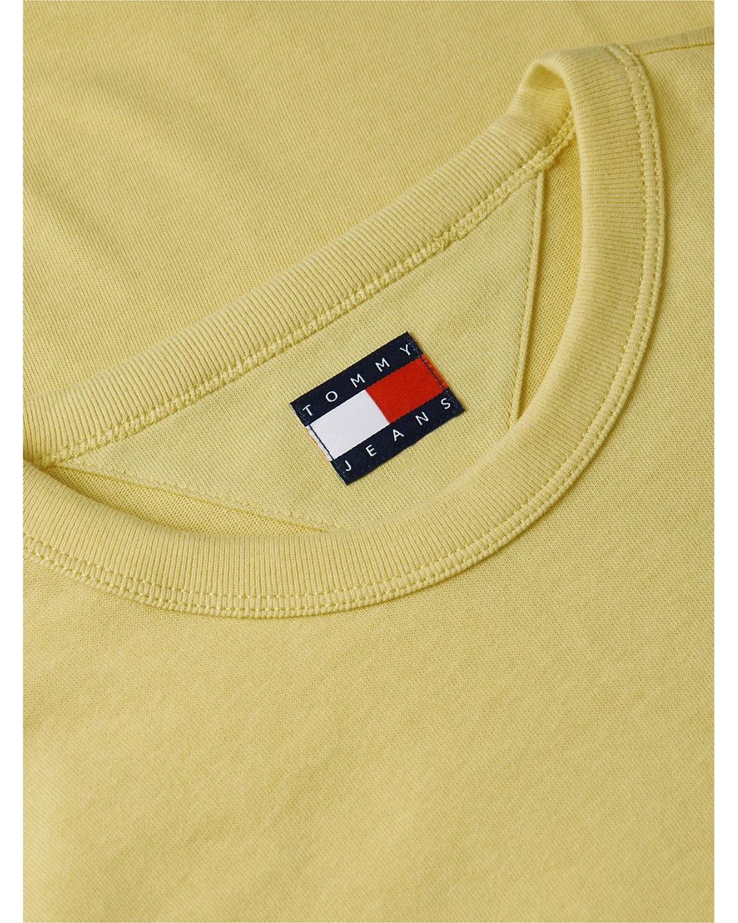 Tommy Hilfiger Yellow Tommy Flag Crew Neck T-shirt for men