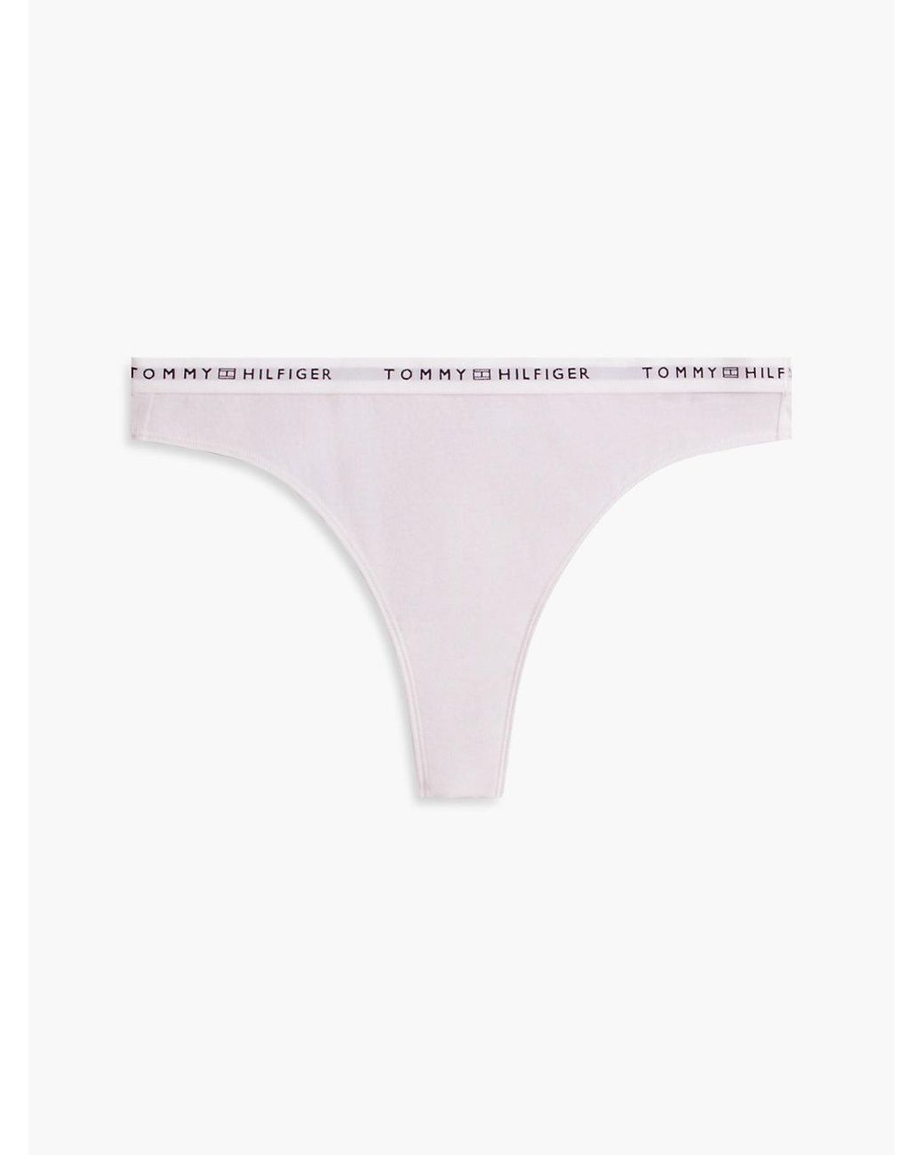 Tommy Hilfiger Blue Repeat Logo Waistband Thong