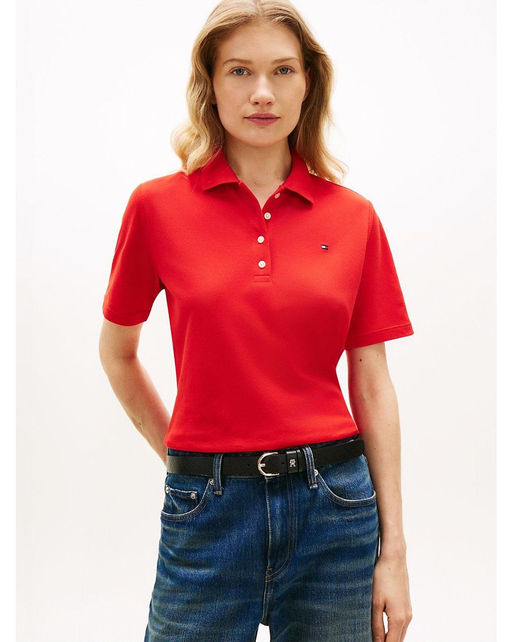 Tommy Hilfiger White 1985 Regular Fit Pique Polo Shirt
