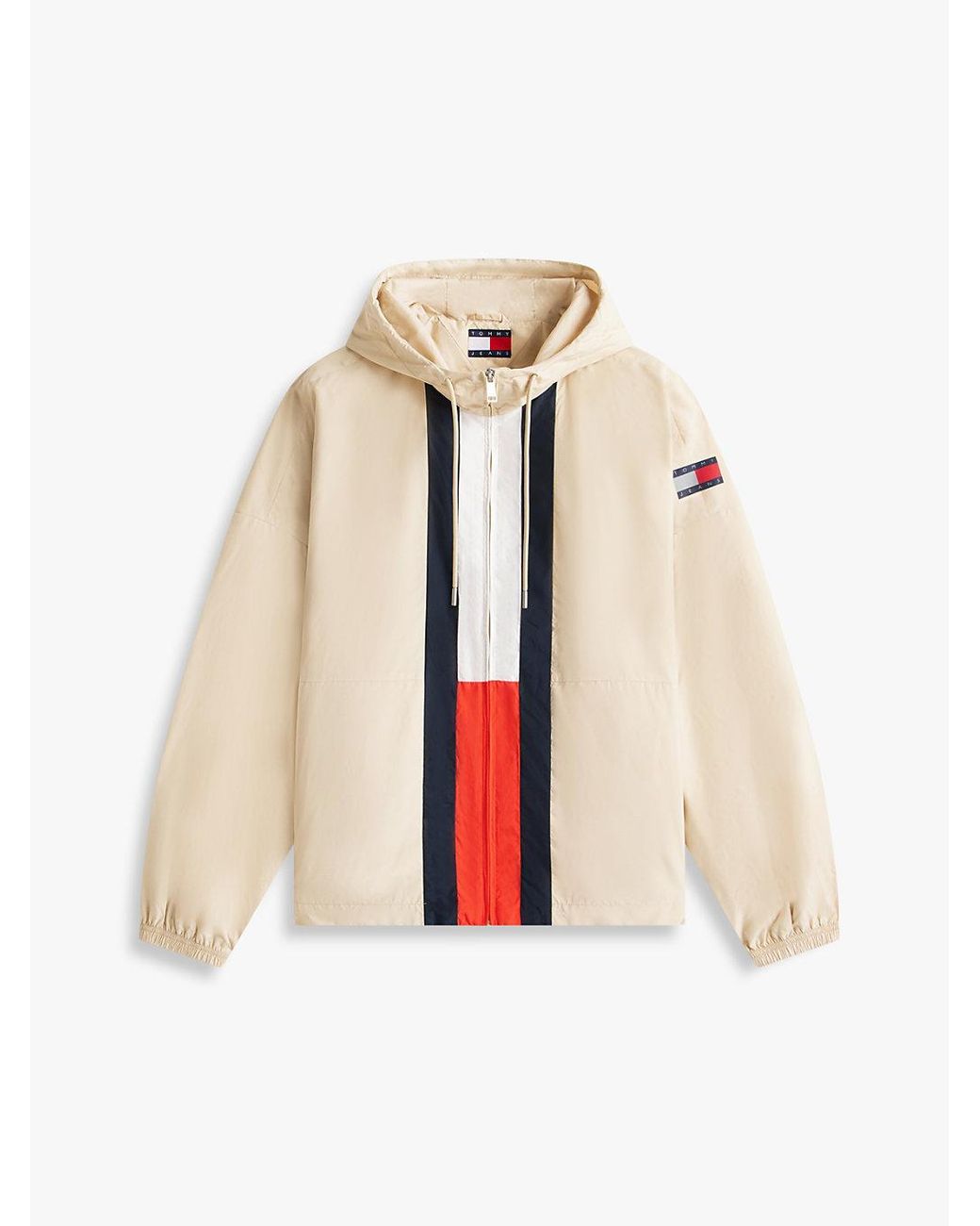 Tommy Hilfiger Blue Oversized Colour-Blocked Water Repellent Chicago Windbreaker for men