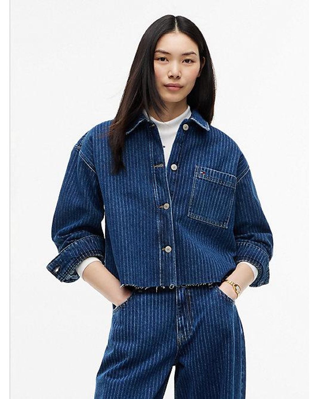 Tommy Hilfiger Blue Tommy Jeans Stripe Relaxed Denim Shirt