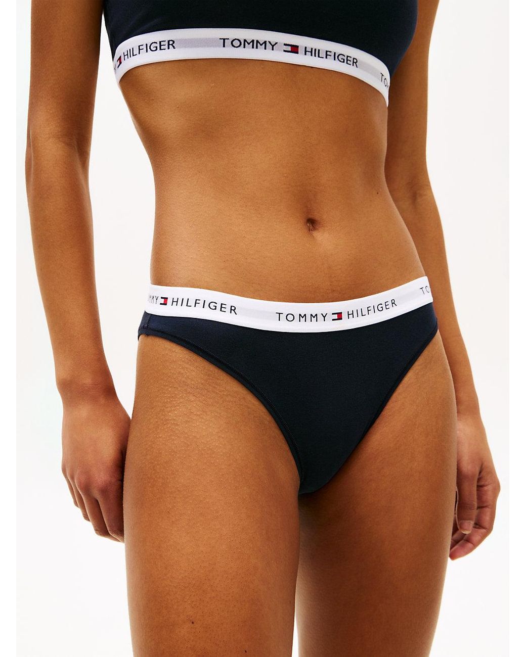 Tommy Hilfiger Black Essential 3-Pack Repeat Logo Waistband Briefs