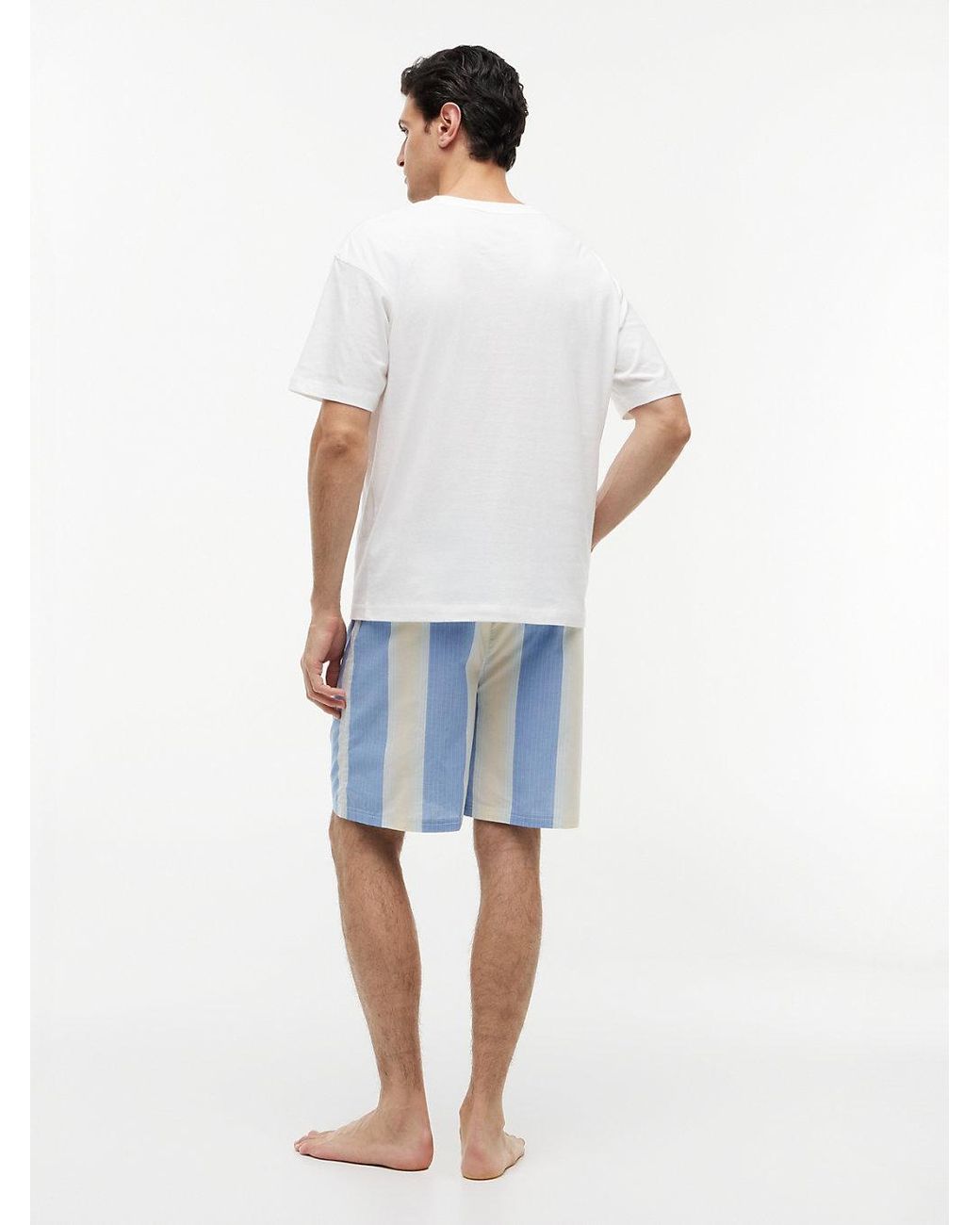 Tommy Hilfiger White Th Original Print Shorts Pyjama Set for men