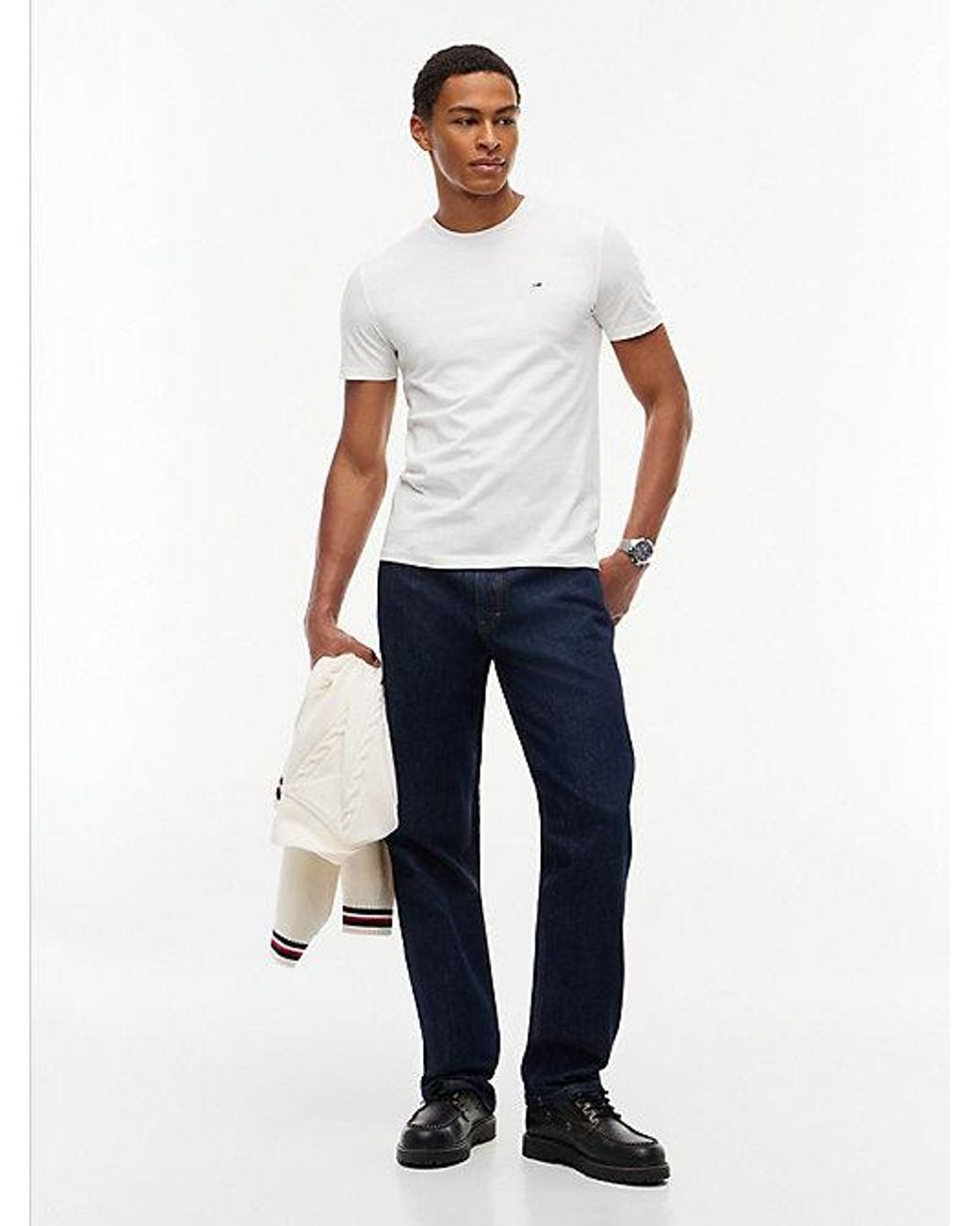 Tommy Hilfiger Blue 3 Pack Tommy Flag Extra Slim T-Shirts for men