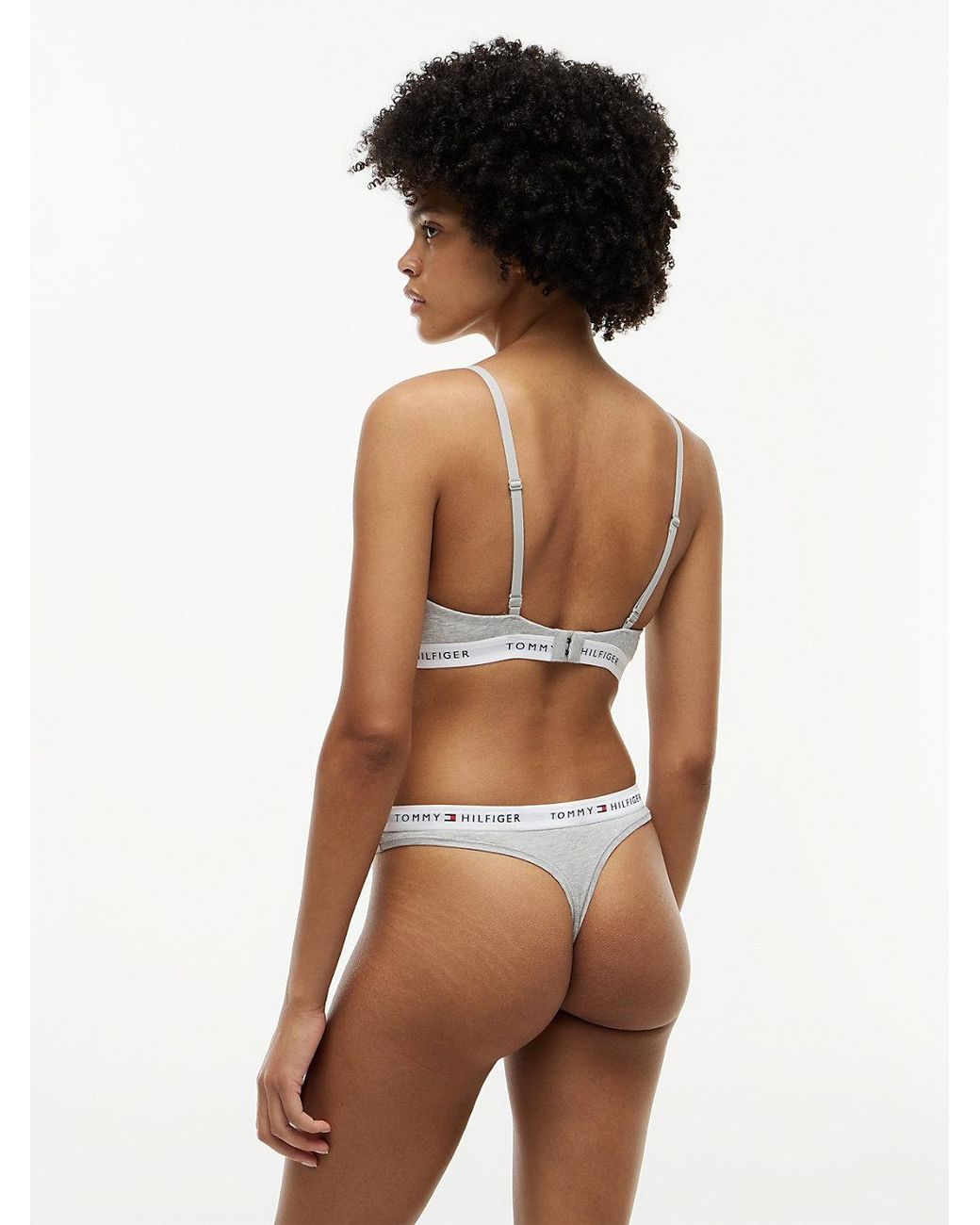 Tommy Hilfiger White Repeat Logo Underband Push-Up Bralette