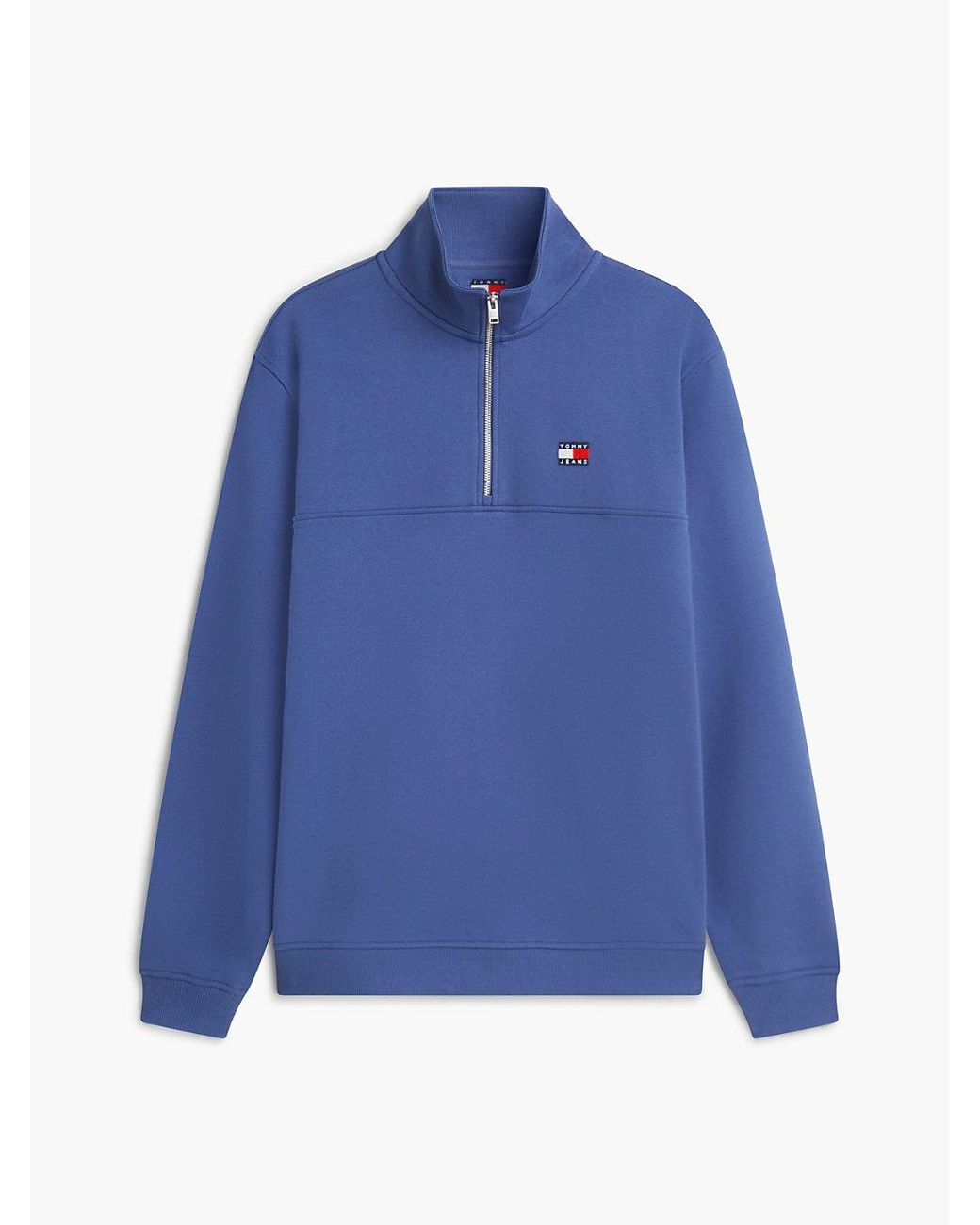 Tommy Hilfiger Blue Tommy Badge Quarter-Zip Sweatshirt for men
