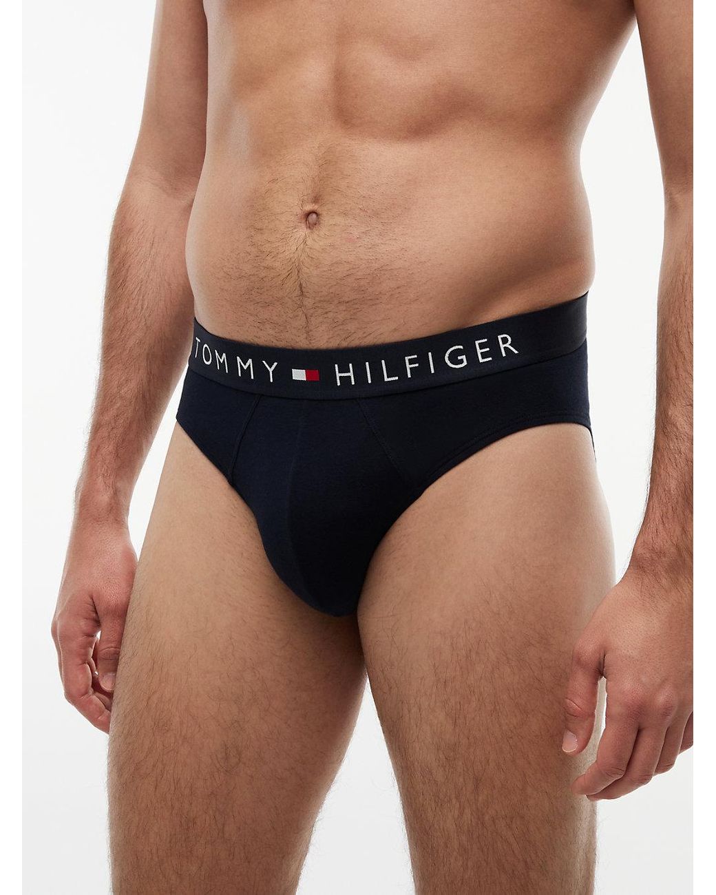 Tommy Hilfiger Blue 3-Pack Th Original Logo Waistband Briefs for men
