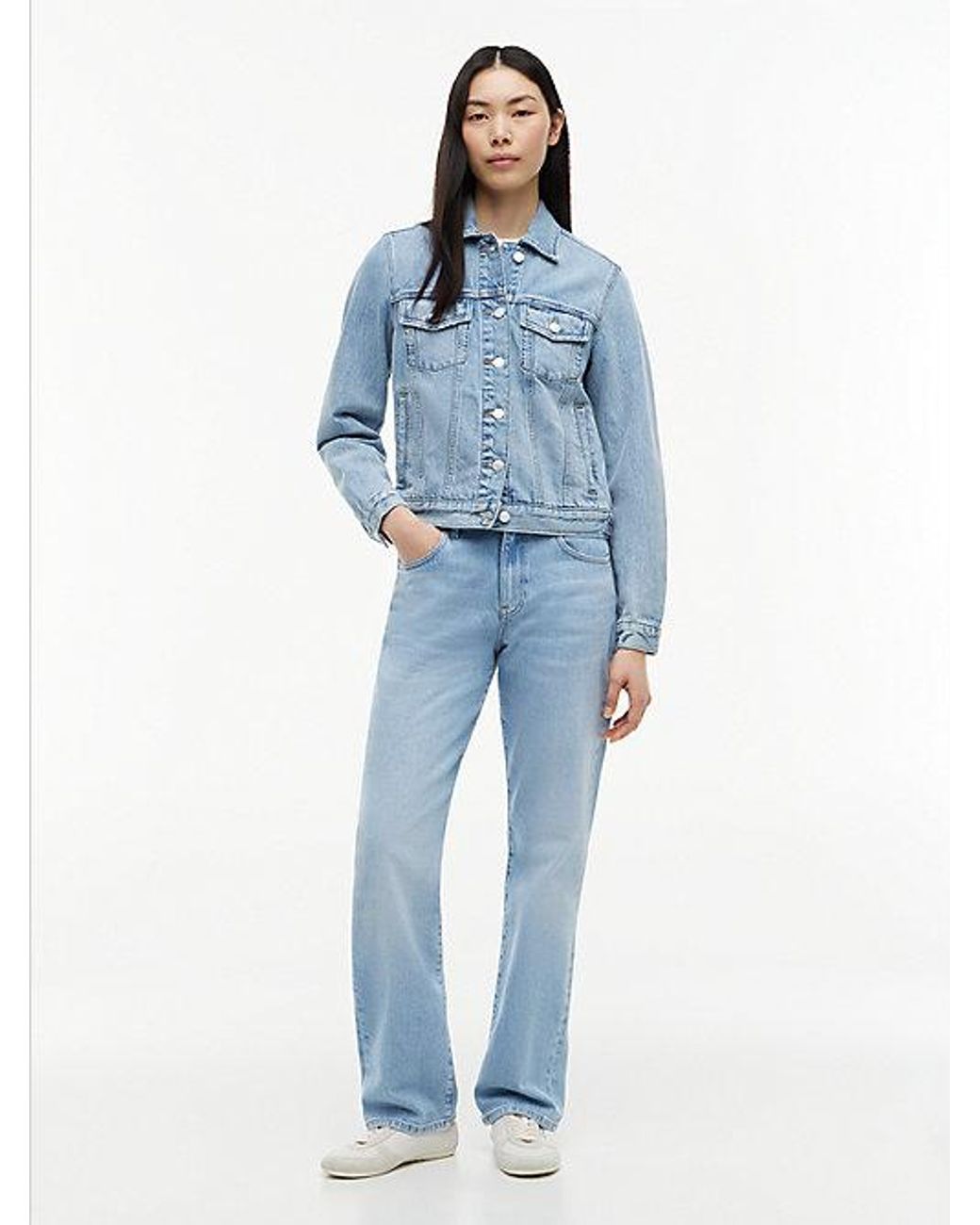 Tommy Hilfiger Blue Faded Denim Trucker Jacket