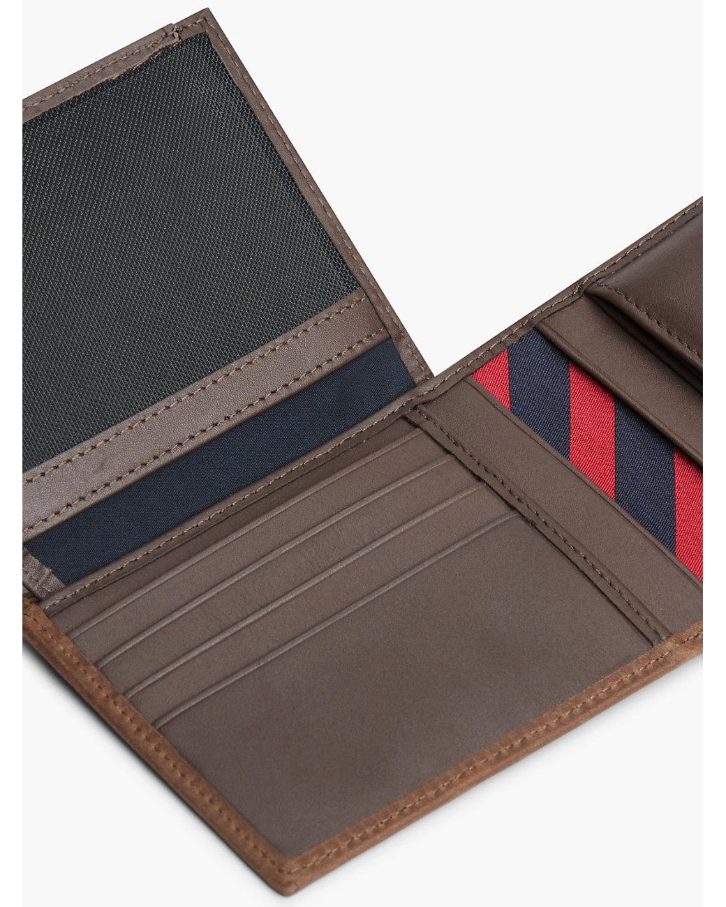 Tommy Hilfiger Brown Leather Flap Wallet for men