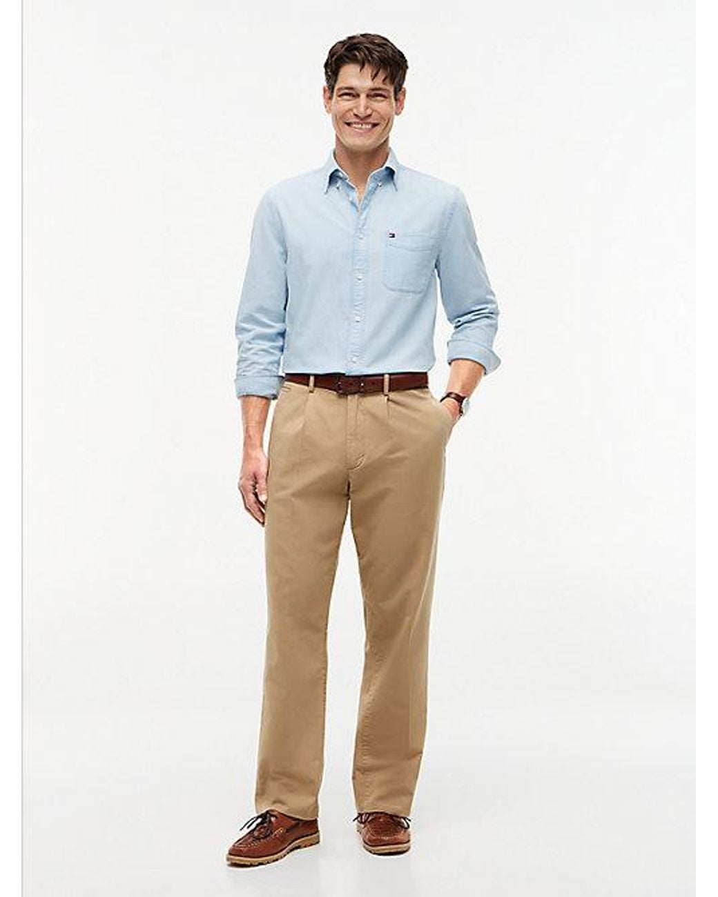 Tommy Hilfiger Natural Dover Regular Straight Leg Washed Chinos for men