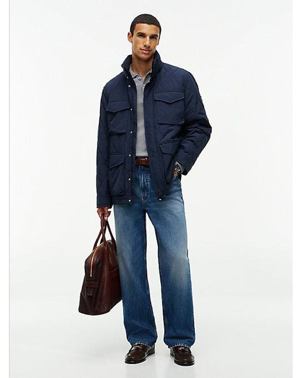 Tommy Hilfiger Blue Packable Quilted Field Jacket for men