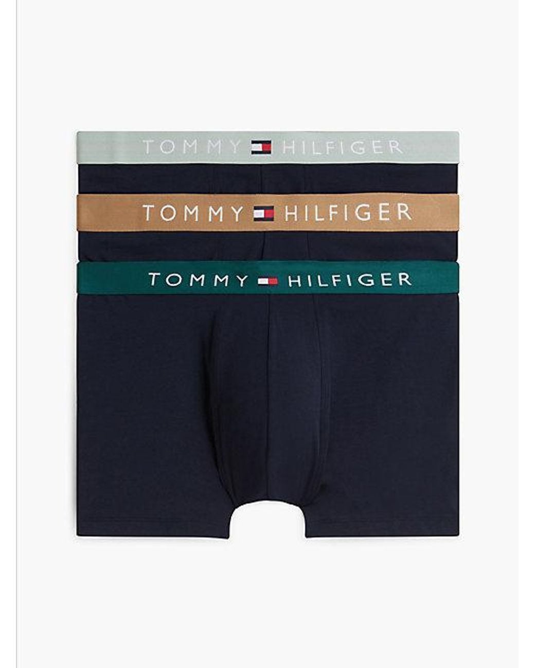 Tommy Hilfiger Blue 3 Pack Th Original Contrast Waistband Boxer Briefs for men