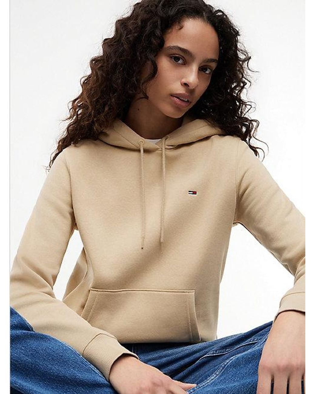 Tommy Hilfiger Natural Brushed Fleece Drawstring Hoody