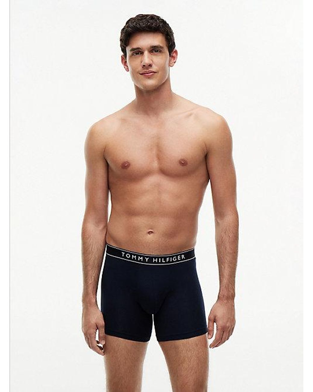 Tommy Hilfiger Blue 3 Pack Essential Logo Waistband Boxer Briefs for men