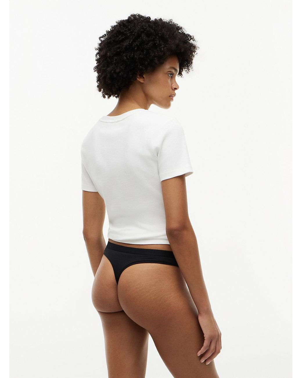 Tommy Hilfiger Black 5-Pack Heritage Logo Thongs