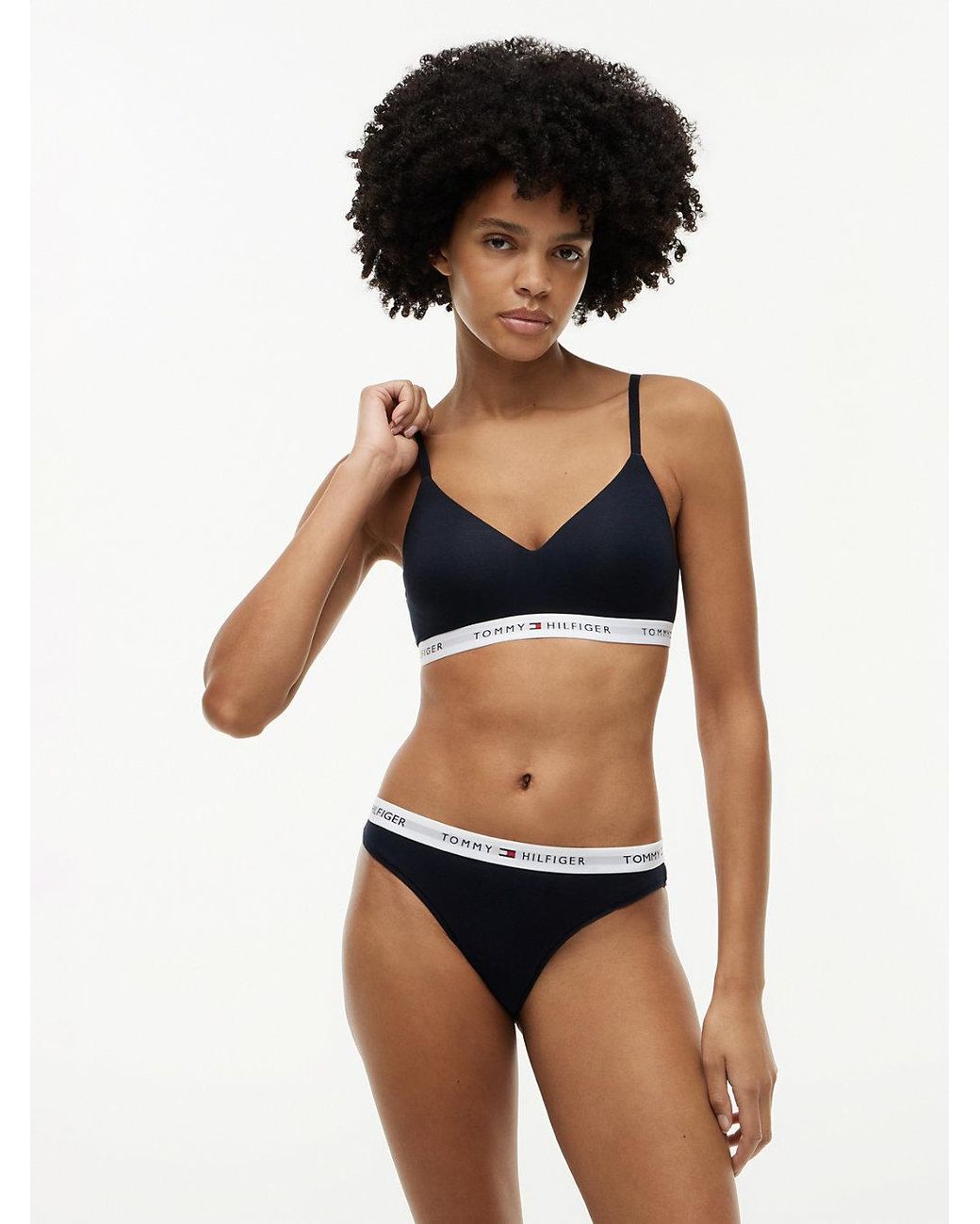 Tommy Hilfiger White Repeat Logo Underband Push-Up Bralette