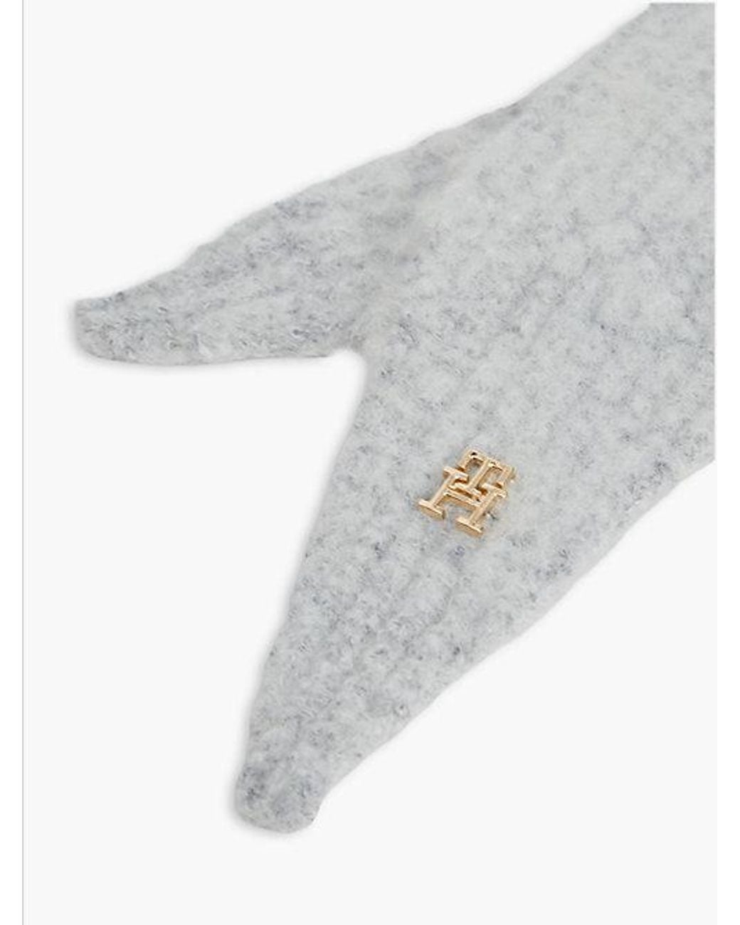 Tommy Hilfiger Gray Chic Knitted Hood With Alpaca
