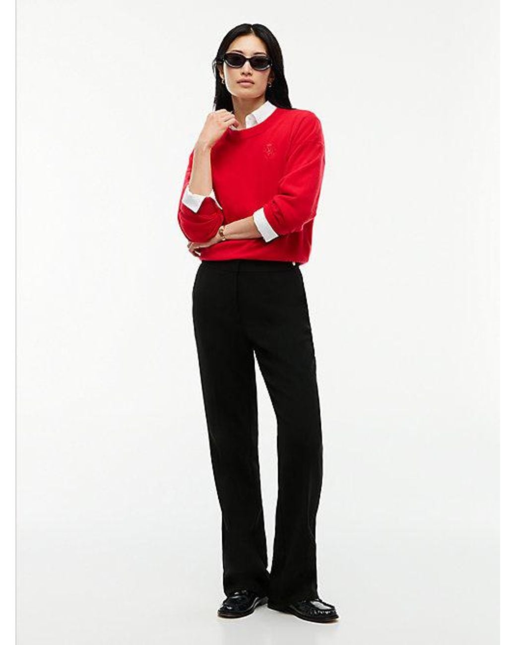Tommy Hilfiger Black Tone Button Slim Bootcut Trousers