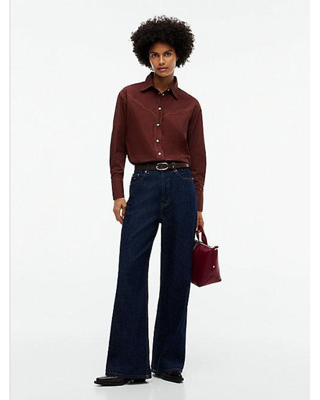 Tommy Hilfiger Red Tommy Jeans Western Poplin Shirt