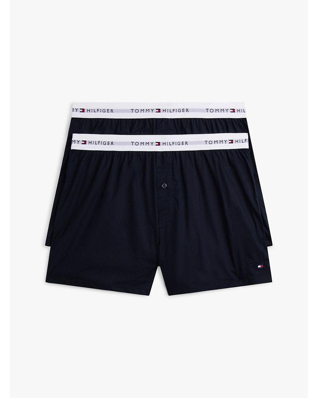 Tommy Hilfiger Blue 2-Pack Signature Logo Woven Boxer Shorts for men