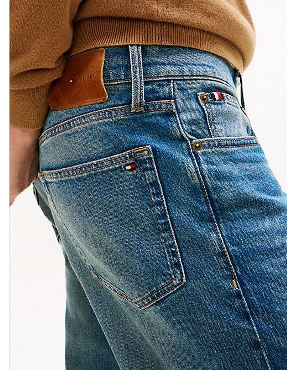 Tommy Hilfiger Blue Relaxed Straight Leg Jeans for men