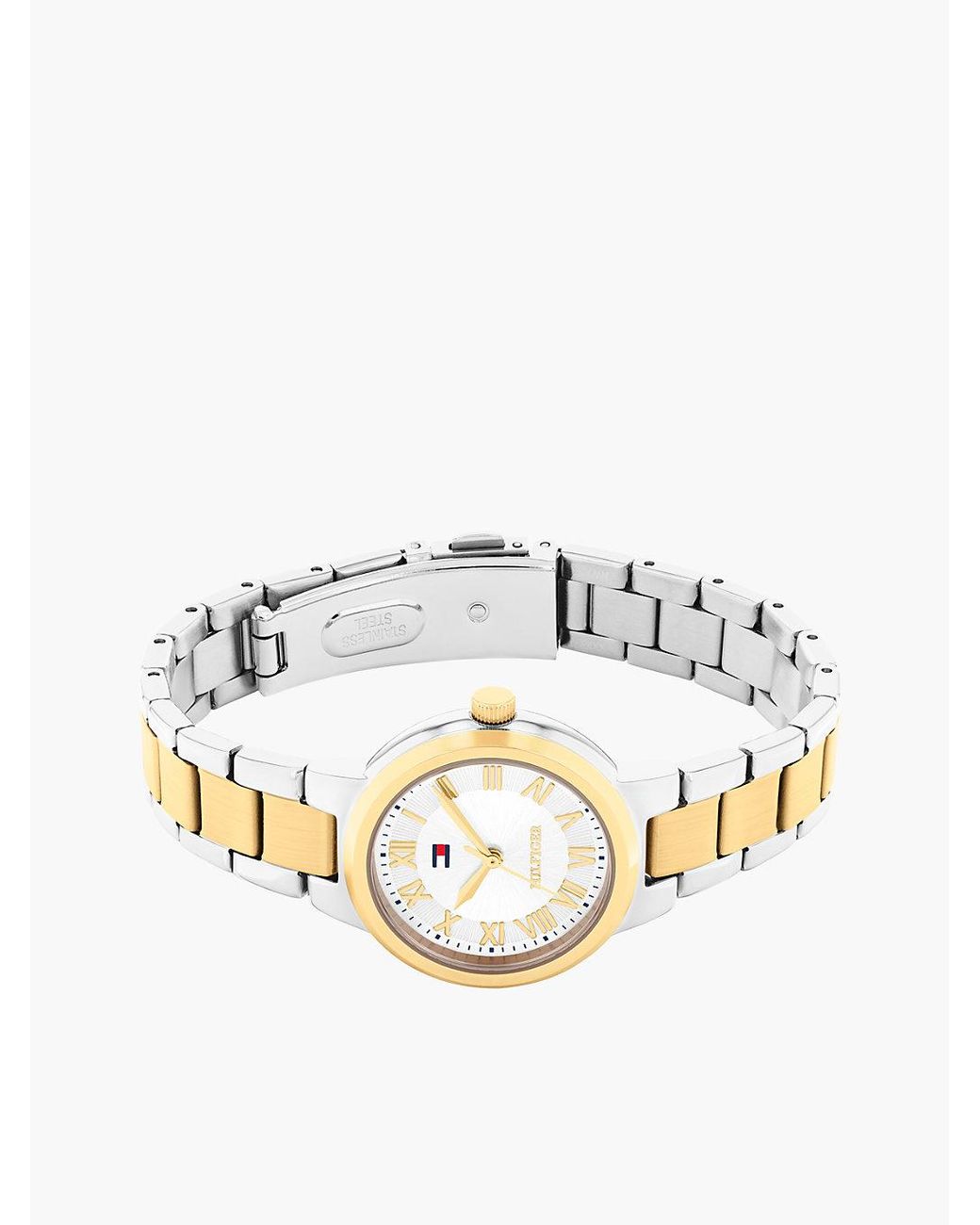 Tommy Hilfiger Metallic Two-Tone-Plated Chain-Link Watch