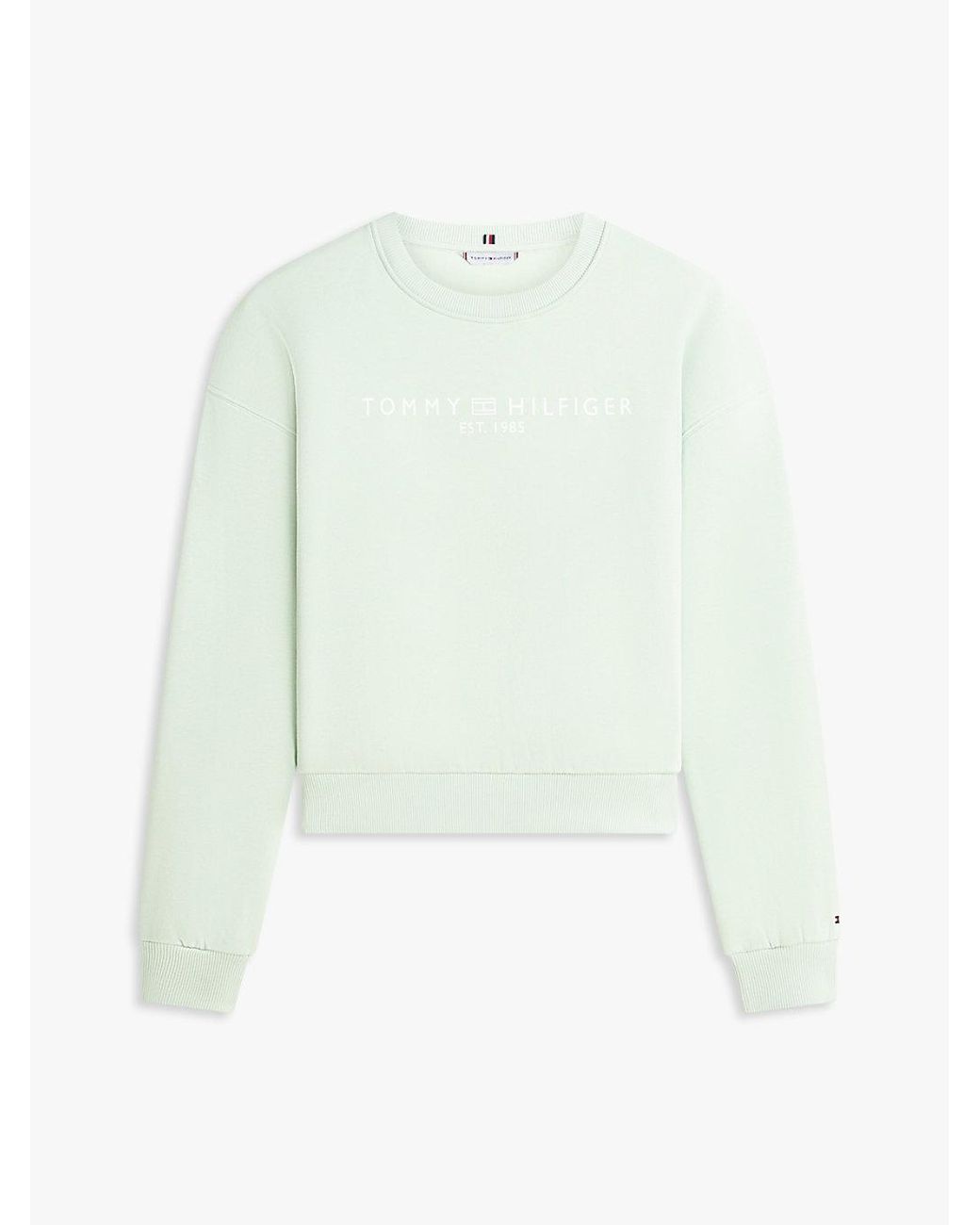 Tommy Hilfiger Green Logo Relaxed Fleece Sweatshirt