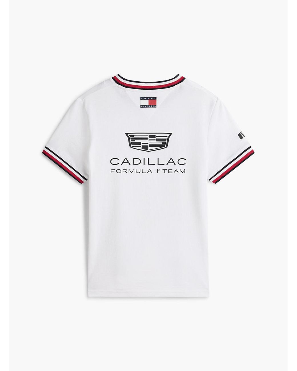 Tommy Hilfiger White Th X Cadillac Formula 1 Team Boxy Short T-Shirt