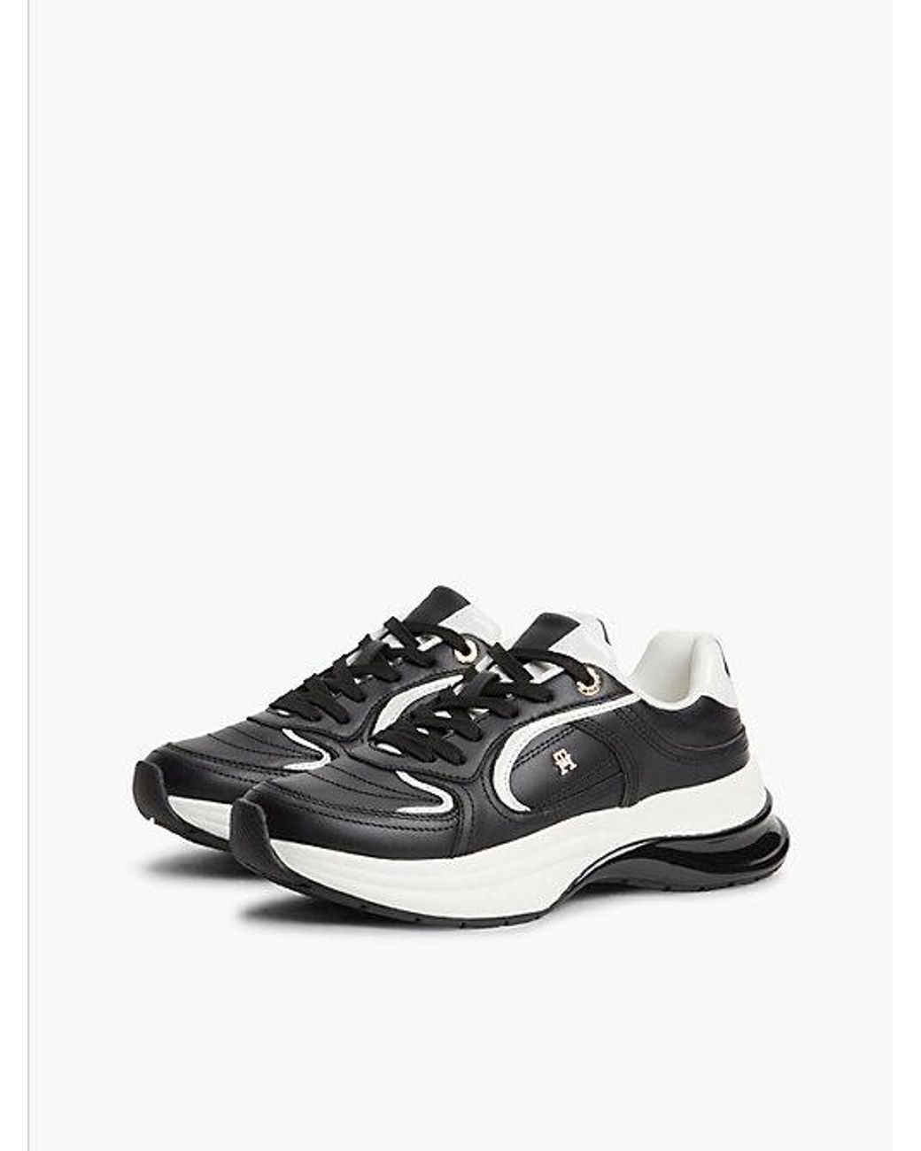 Tommy Hilfiger White Th Monogram Leather Chunky Trainers