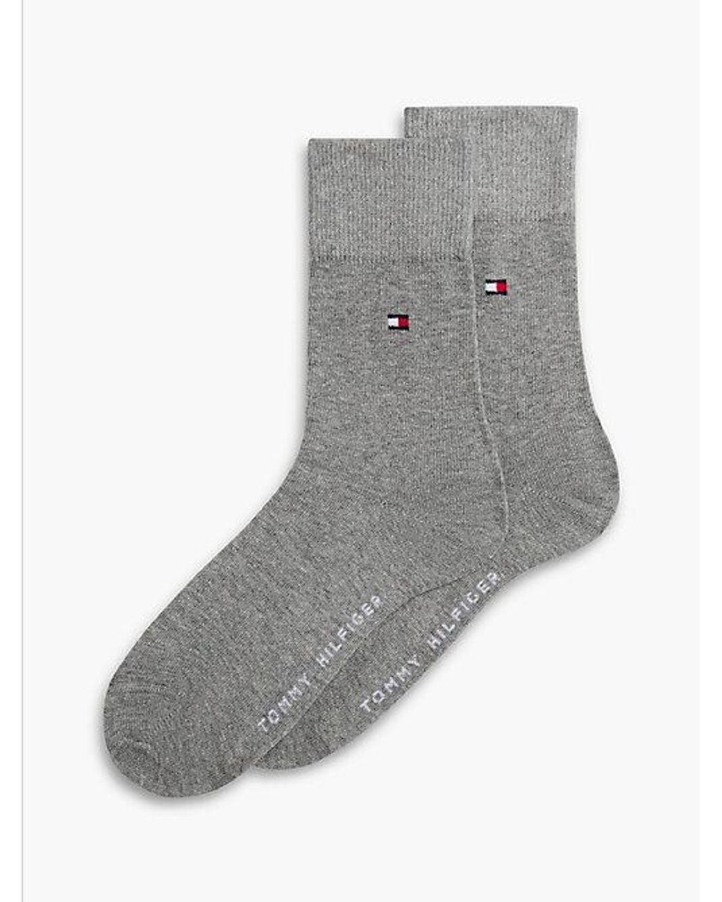 Tommy Hilfiger Gray 2 Pack Flag Embroidery Ankle Socks