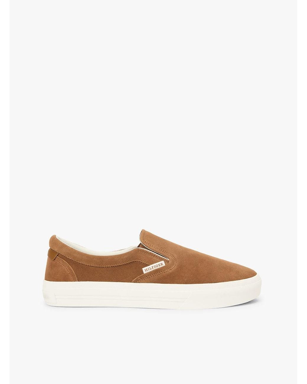 Tommy Hilfiger White Suede Slip-On Cupsole Trainers for men