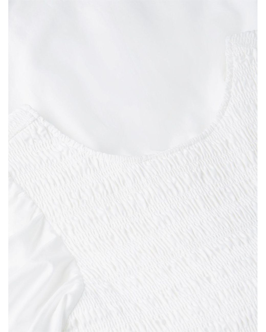 Tommy Hilfiger White Back Tie Smock Slim Poplin Mini Dress