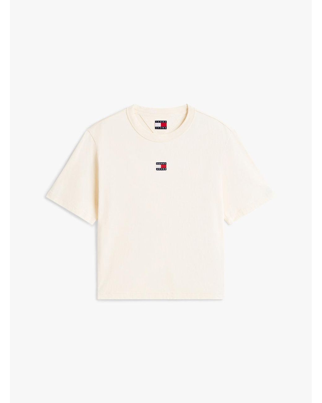 Tommy Hilfiger Natural Tommy Badge Boxy Crew Neck T-Shirt