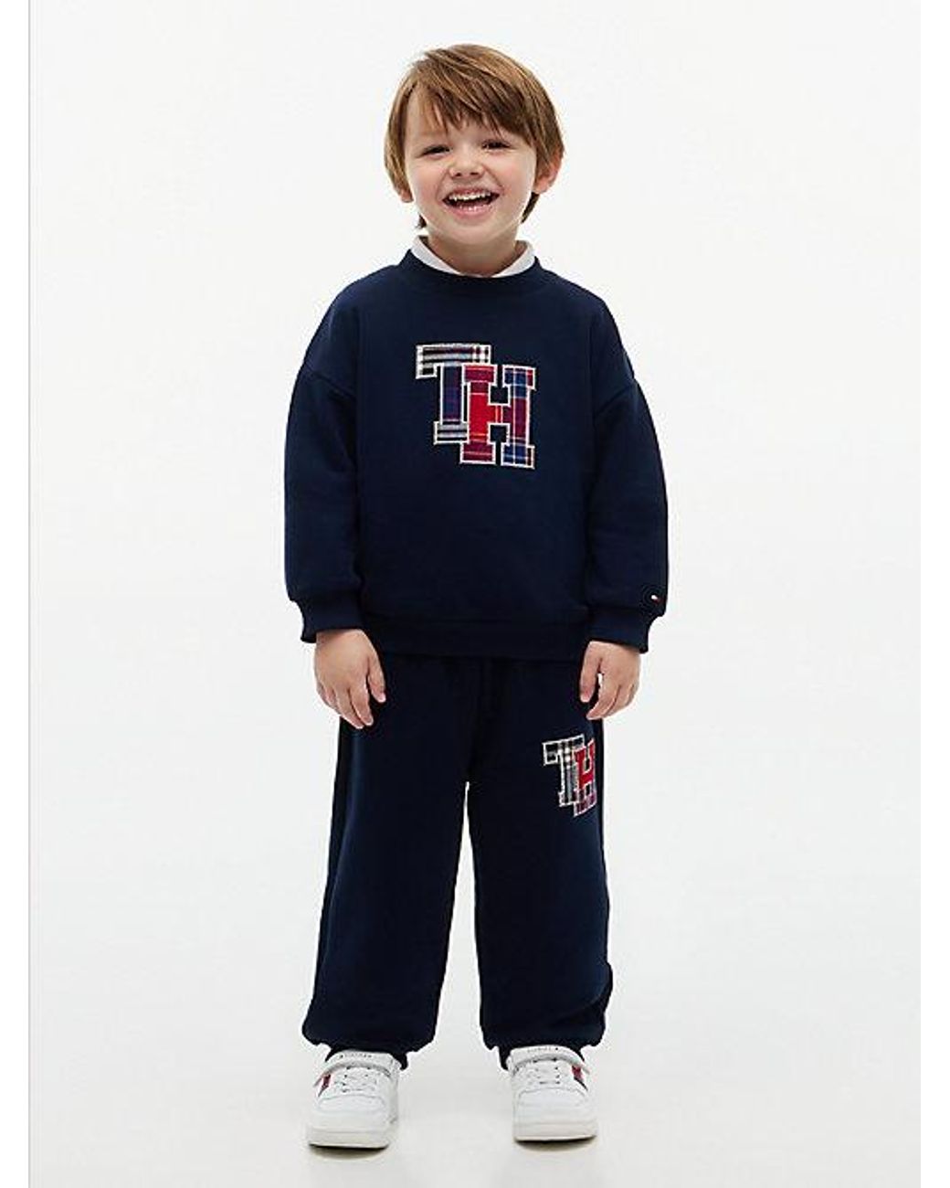 Tommy Hilfiger Blue Relaxed Terry Sweatshirt And Joggers Set