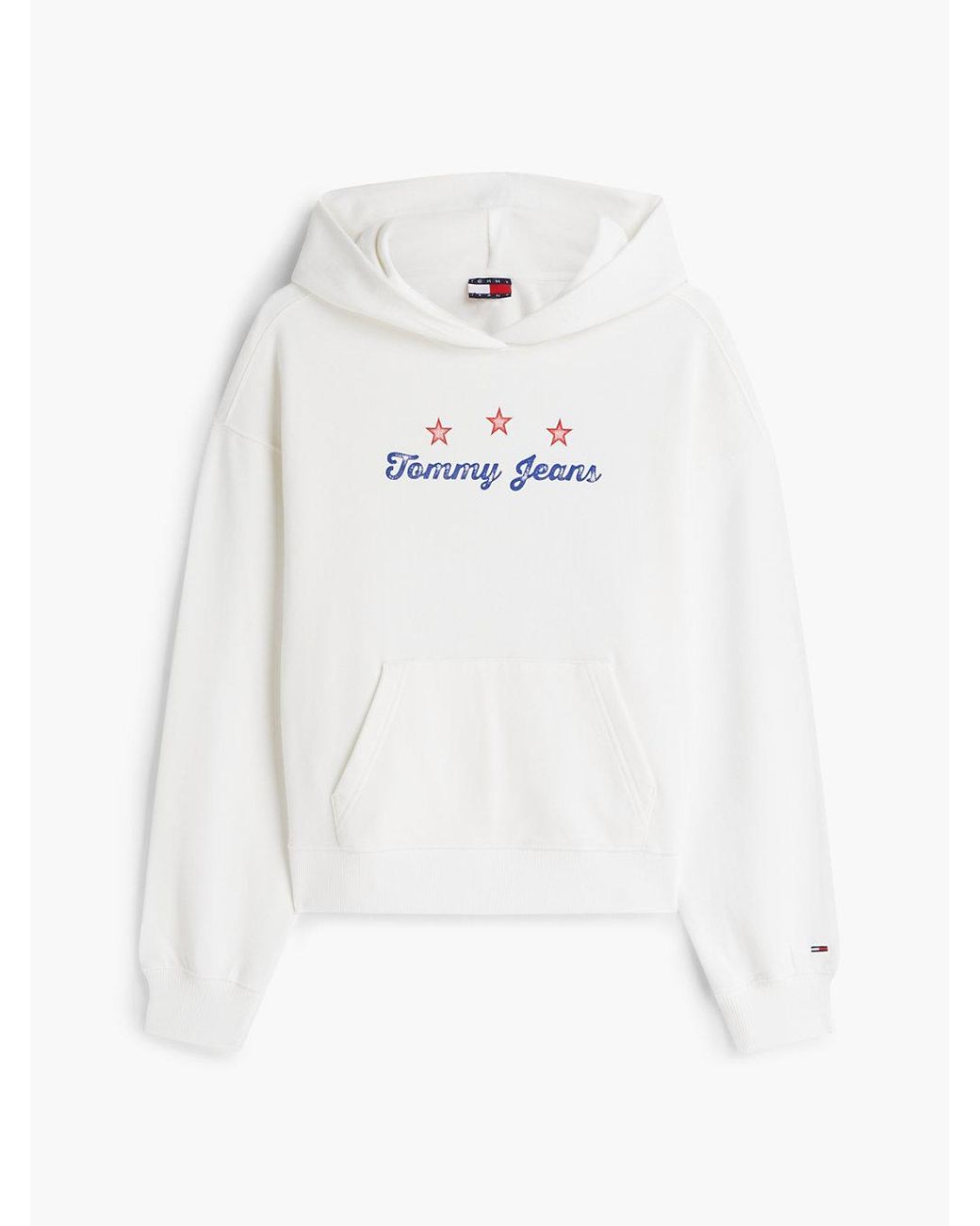 Tommy Hilfiger White Back Graphic Boxy Hoody