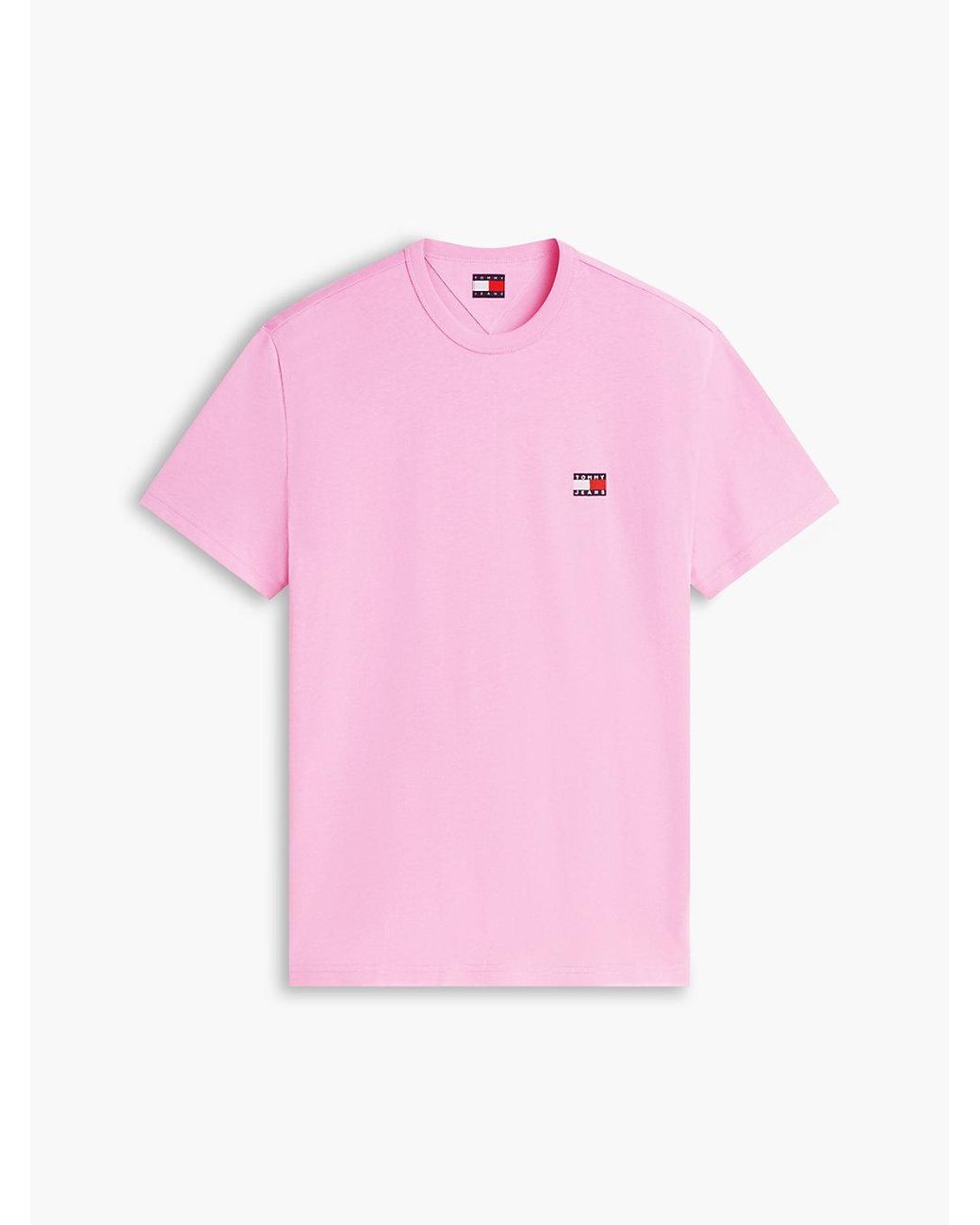 Tommy Hilfiger Pink Tommy Flag Crew Neck T-Shirt for men