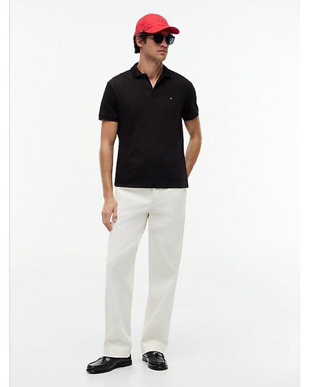 Tommy Hilfiger Black Regular Fit Polo Shirt for men