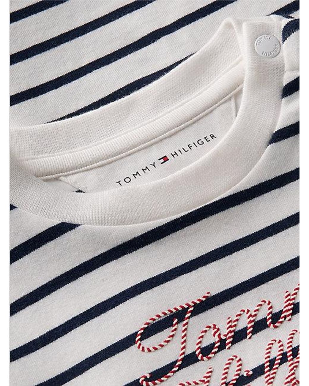 Tommy Hilfiger White Rope Logo Jersey Long Sleeve T-Shirt