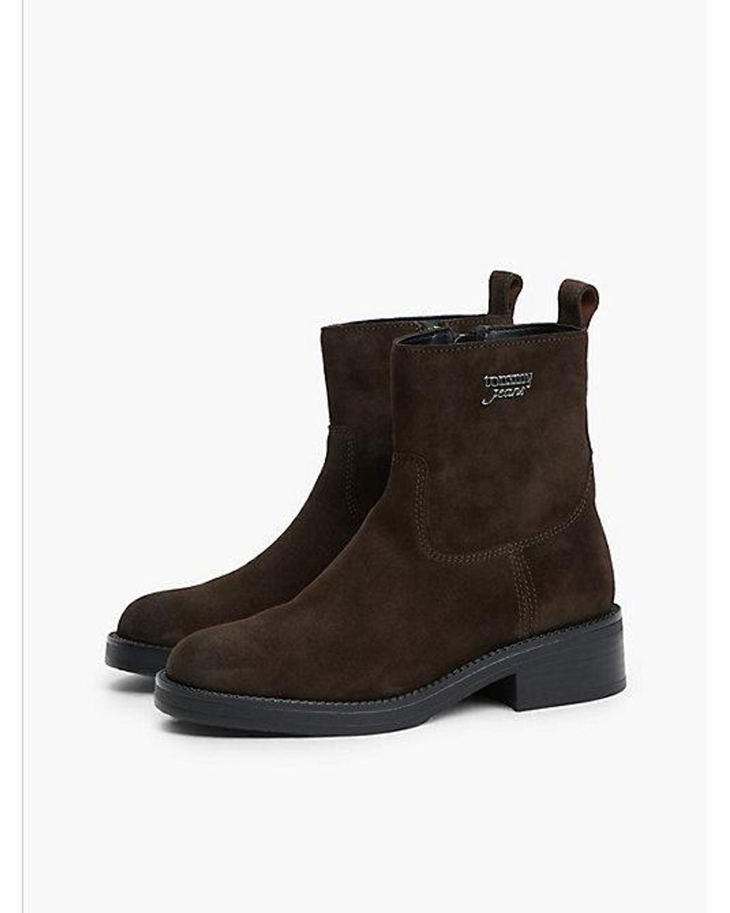Tommy Hilfiger Brown Tommy Jeans Suede Soft Outsole Chelsea Boots