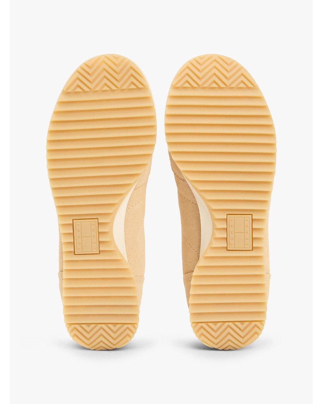 Tommy Hilfiger Natural Low Profile Suede Serrated Trainers