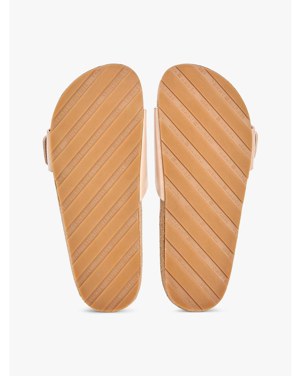 Tommy Hilfiger White Cork Footbed Slip-On Sandals
