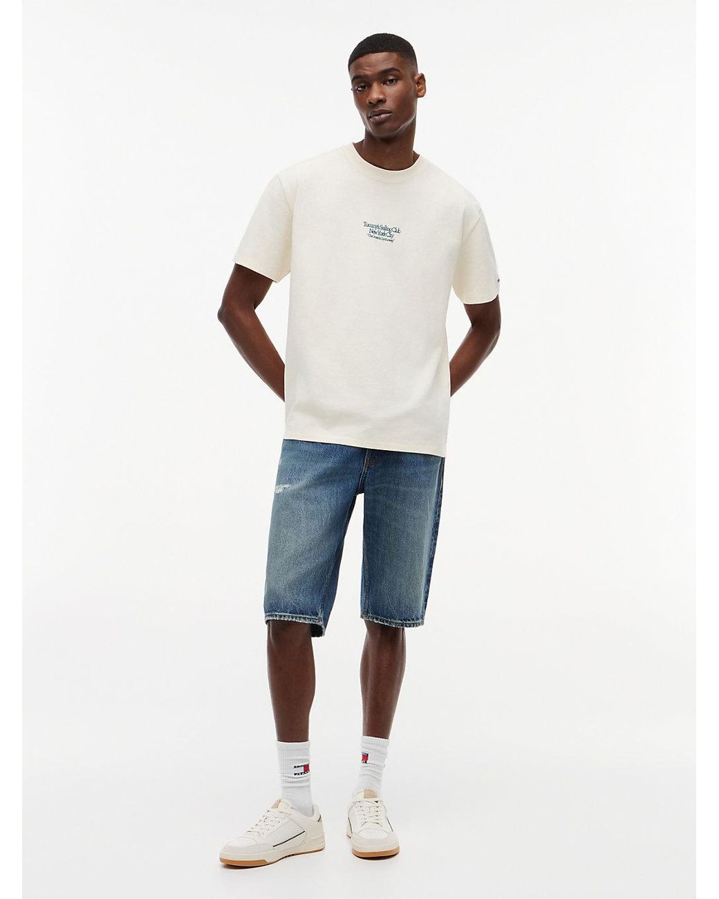 Tommy Hilfiger White Back Graphic Relaxed Jersey T-Shirt for men