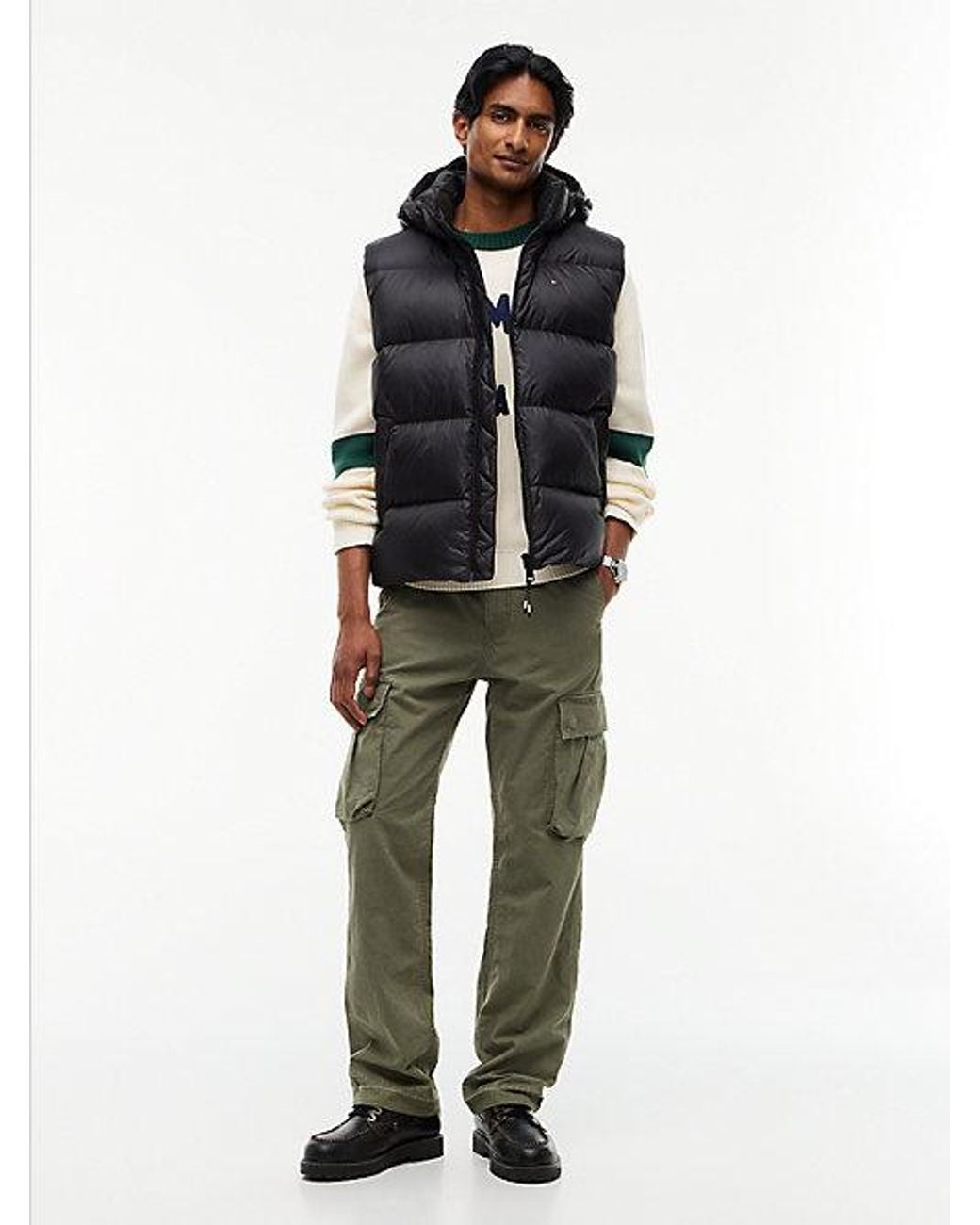 Tommy Hilfiger Multicolor Tommy Jeans Relaxed Down Hooded Gilet for men