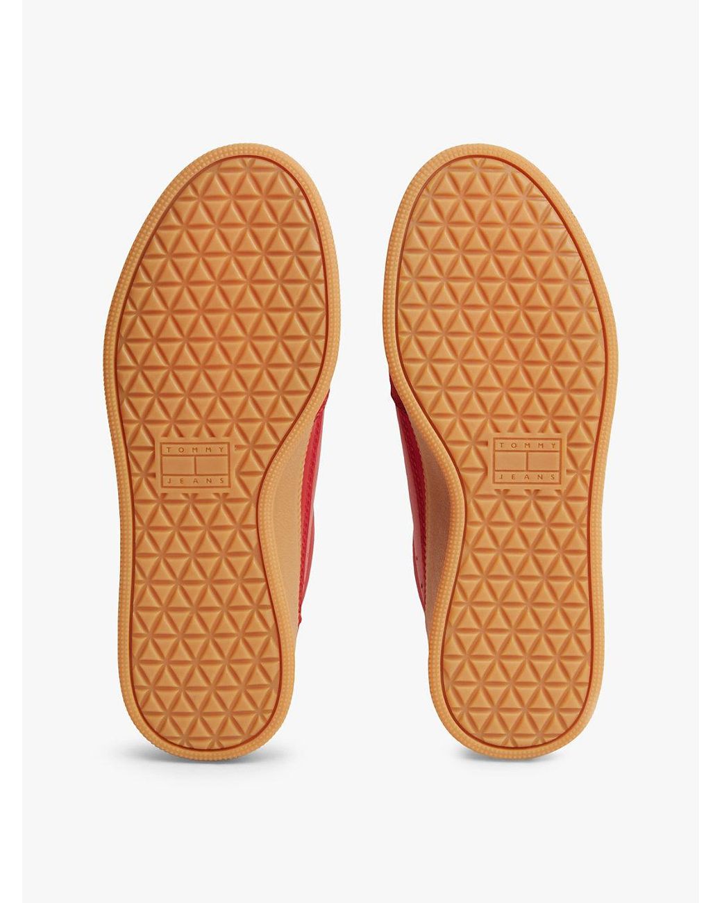 Tommy Hilfiger Red The Greenwich Leather Chunky Cupsole Trainers
