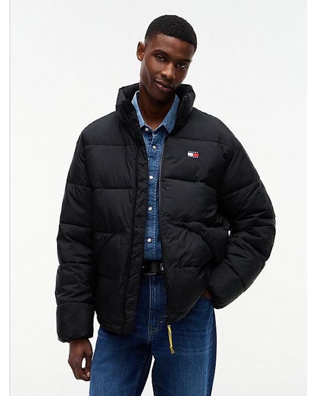 Tommy Hilfiger Blue Tommy Jeans Water Repellent Crinkle Relaxed Puffer Jacket for men